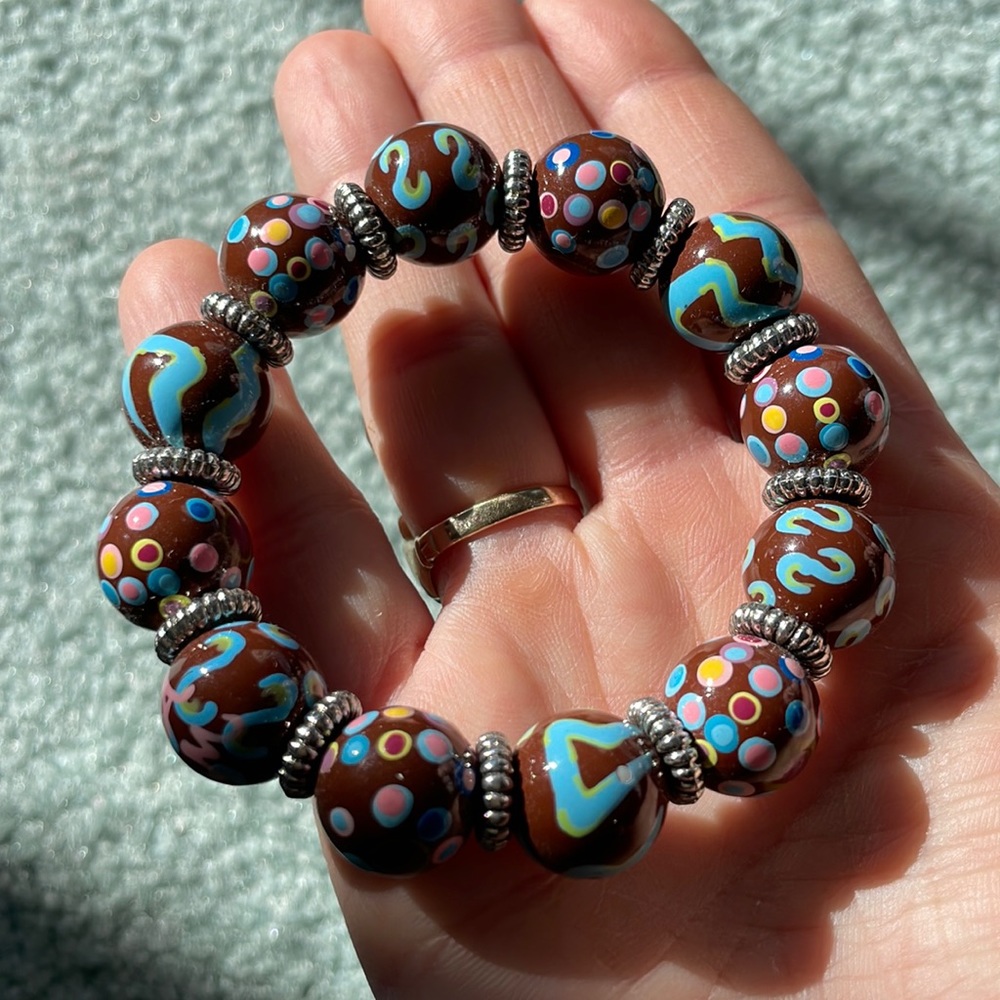 Angela Moore Hand Painted Bracelet